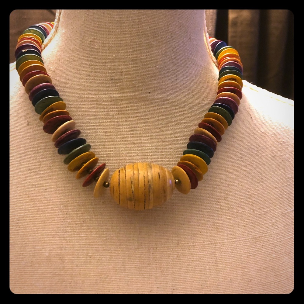 Vintage wood costume jewelry